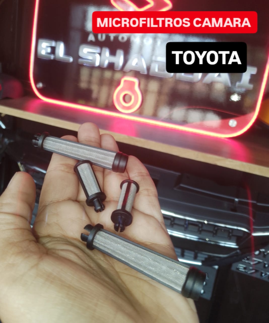 Microfiltro Cámara VVT-i Toyota Corolla / Yaris / Hilux — Universal