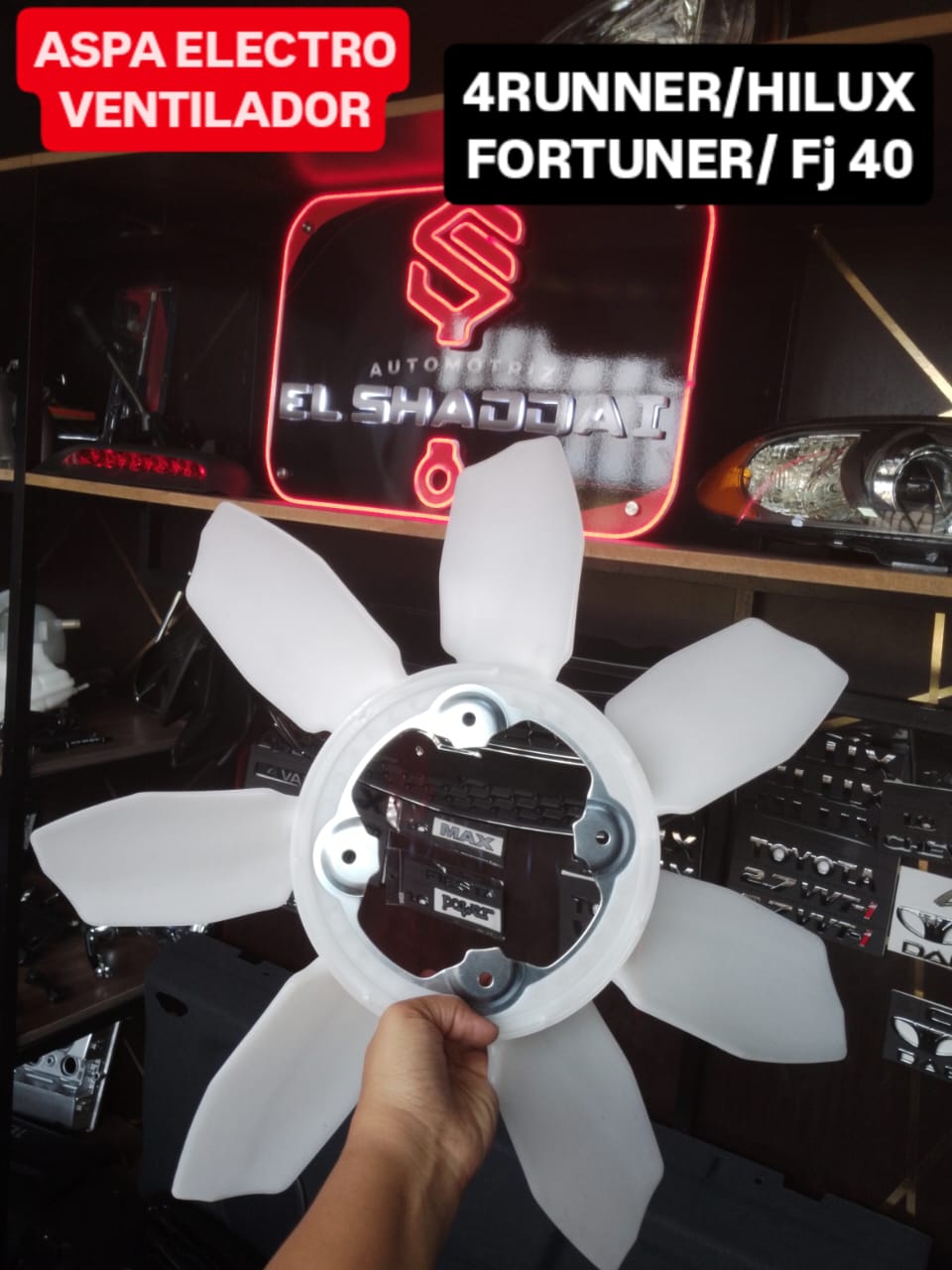 Aspa Electroventilador Fortuner/Hilux/4Runner/FJ40 — Universal