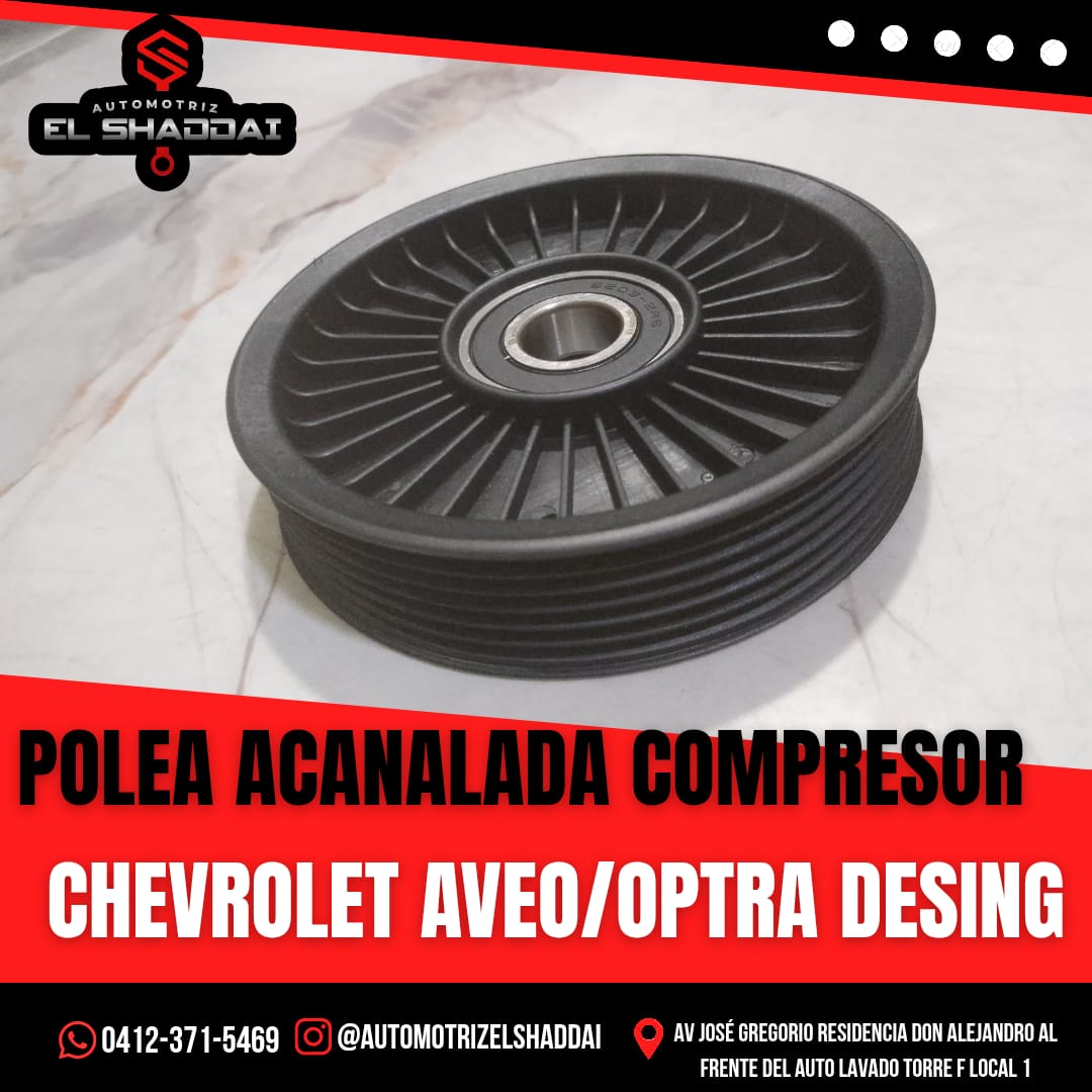 Polea Acanalada Compresor para Chevrolet Aveo y Optra Design — Chevrolet