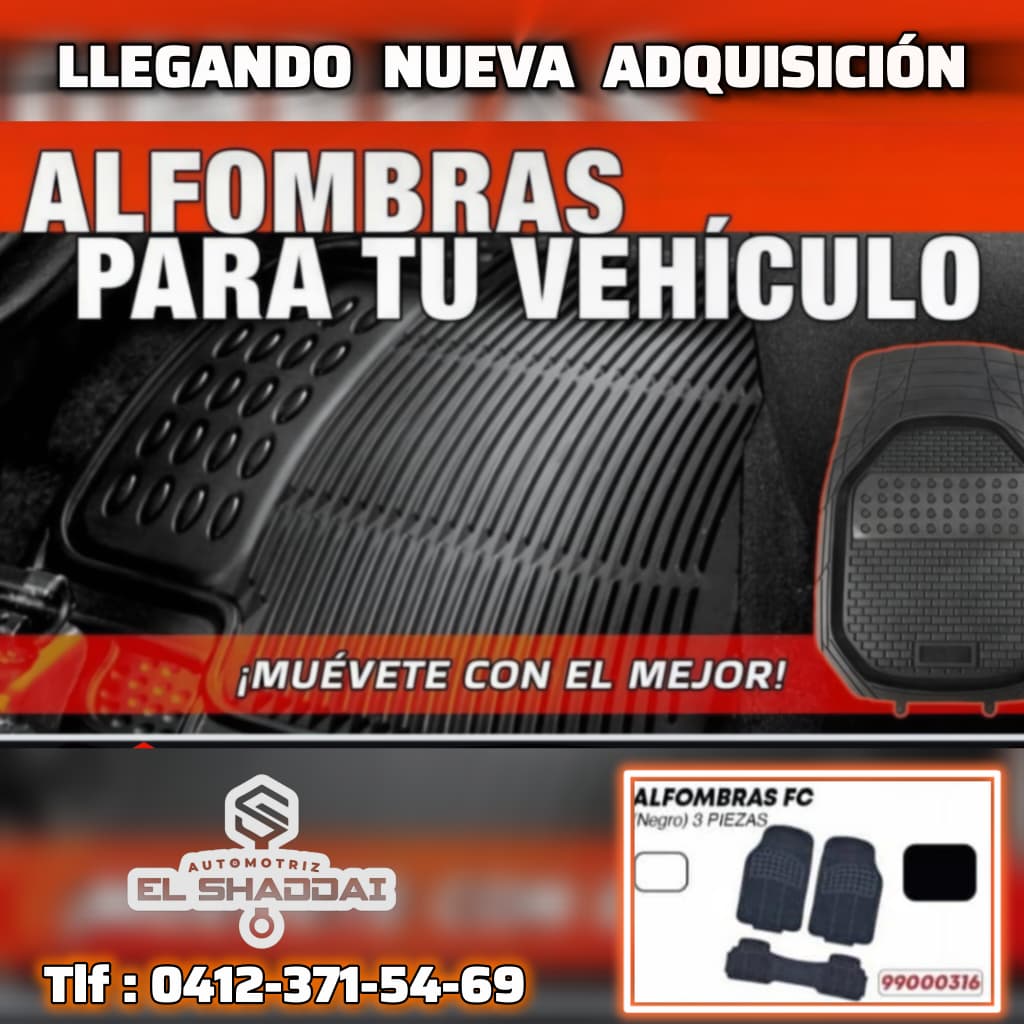 Alfombras FC Negro de 3 piezas — Universal