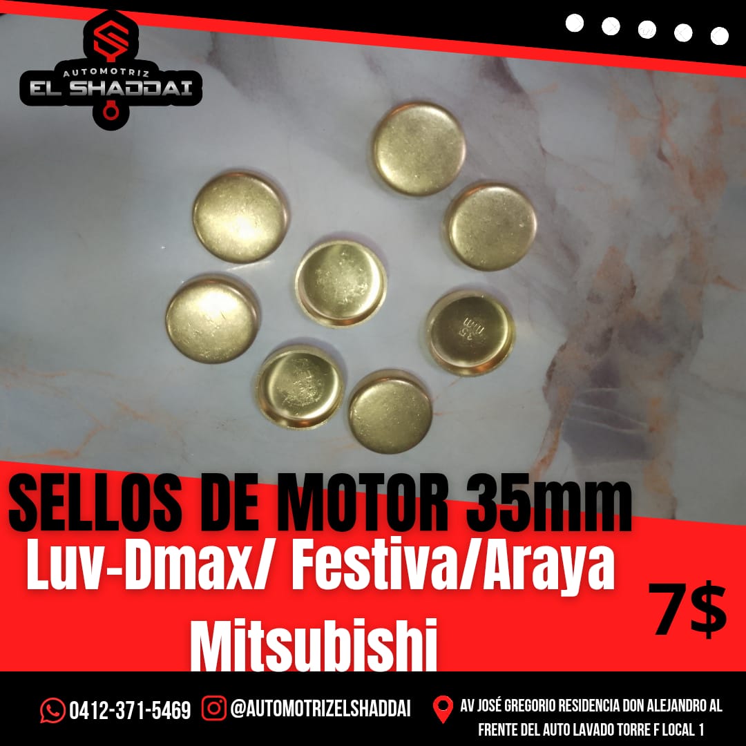 Sellos de Motor 35mm (compatibles con Luv-Dmax, Festiva, Corolla Araya y Mitsubishi) — Universal