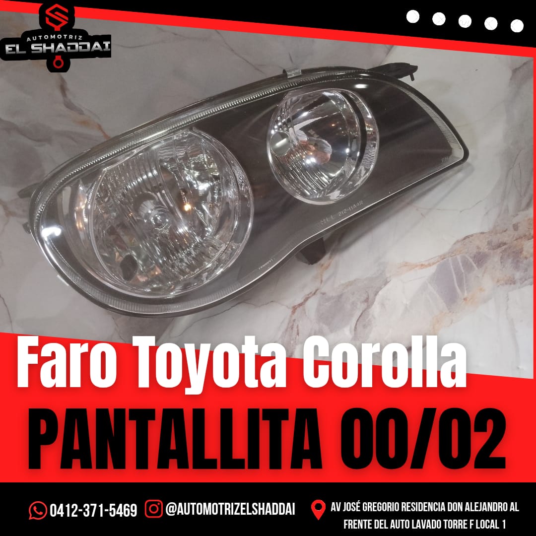Faro Toyota Corolla Pantallita 00/02 — Toyota