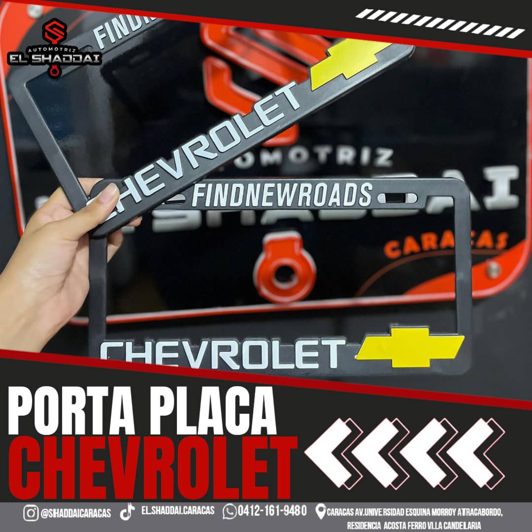 PORTA PLACAS CHEVROLET — Chevrolet