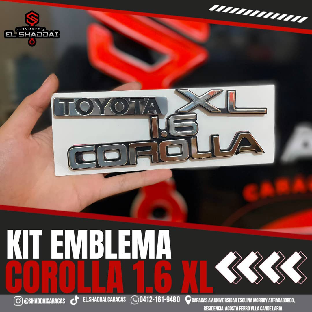 KIT EMBLEMA COROLLA XL 1.6 — Toyota