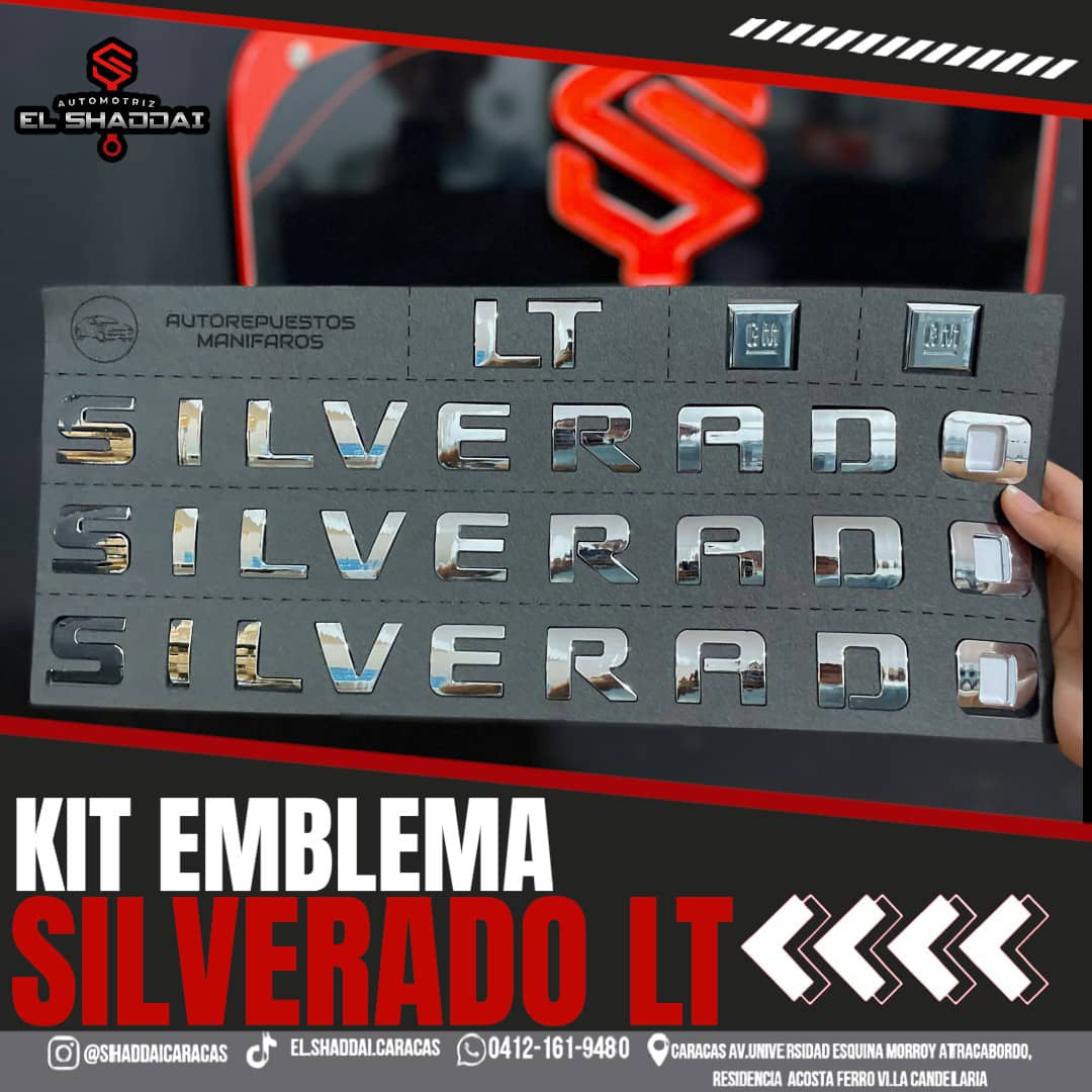 KIT EMBLEMA SILVERADO LT — Chevrolet